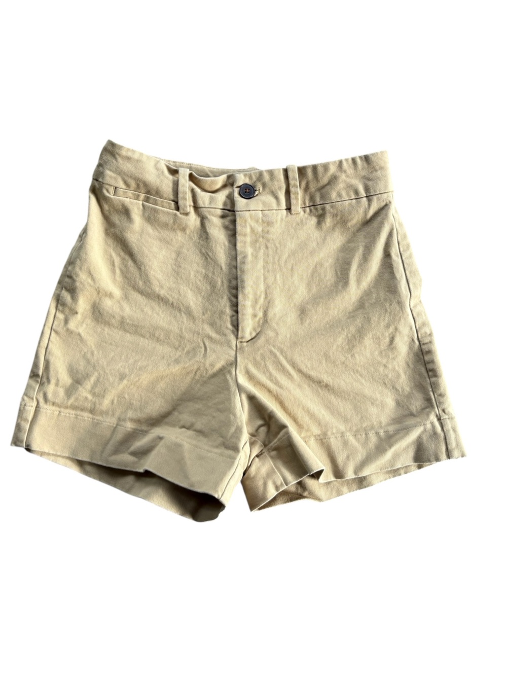 Frank And Oak Organic Cotton Chino Shorts Beige Size 6